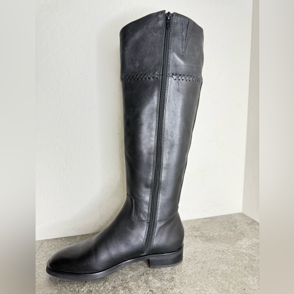 JACK ROGERS Black Leather Adaline‎ Riding Boot Women’s 7.5 - Picture 4 of 12
